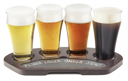 Beer Tray with Labels and White BACKGROUND